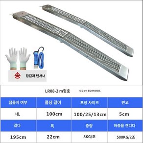 농기계사다리 상하차 발판 트럭 경사로 운반용 계단, 2. 지지 프레임 85cm, 1개