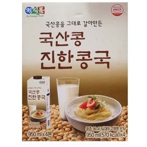 정식품 국산콩 진한콩국 950ml x 4 코스트코 콩국수 콩육수, 4개