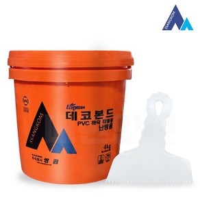 쌍곰 데코본드 4KG + 플라스틱헤라 PVC 바닥 타일 온돌용 난방용 접착제, 1세트