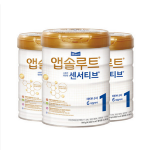 앱솔루트 센서티브 분유 1단계, 900g, 3개