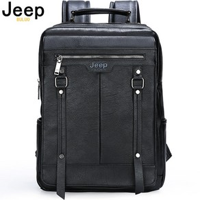 JEEP BULUO 트렌드 캐주얼 노트북 가방 대용량 기능 배낭 컴퓨터 새로운 남성용 가방 여행용 분할 가죽 가방