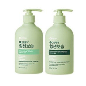 그린핑거 유아용 힘센보습 에센셜 워시 300ml + 샴푸 300ml 세트, 1세트