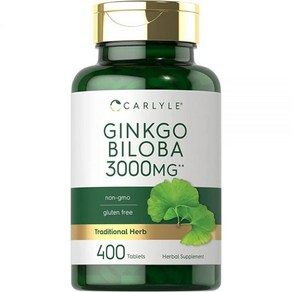 Calyle Ginkgo Biloba 3000mg  400 Tablets  Non-GMO Gluten Fee, 1개, 400정