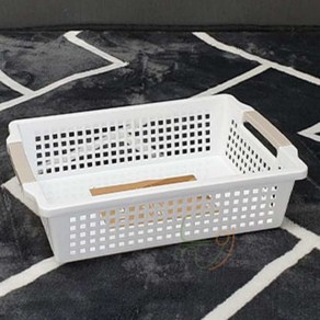 늘정 바스켓 2호 화이트 다용도바스켓, 1개