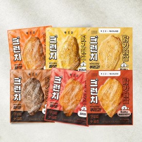 바르닭 크런치 닭가슴살 6종 5팩, 달고나맛 5팩, 100g, 5개