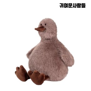 오리 애착인형 청둥오리 봉제인형 쿠션, 브라운, 30cm, 1개