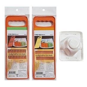 (한셀)사계절 가는채칼 1.6 + 3mm + 안전손잡이 세트, 주황, 1개