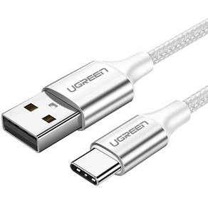 Ugreen USB2.0(Type-C)-AM 케이블 1.5m/U-60132/C타입/AM-CM/3A 고속충전+데이터 전송/패브릭 케이블/고급 알루미늄 합금 재질/높은 내구성과 유연함