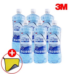 3M 에탄올 차량용 워셔액 1.8L 6개 1박스 다용도 타월 증정 자동차워셔액 차워셔액