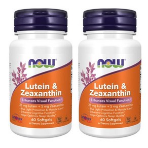 Now Foods - Lutein & Zeaxanthin 나우푸드 루테인 앤 제아잔틴 60소프트젤, 2개, 60정