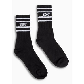 PXG 골프 프리미엄 남성용 양말 블랙 ABS2 MEN'S STRIPE CREWSOCKS, 1개