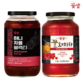 꽃샘 허니자몽블랙티 800g +꿀오미자차 1kg, 1개, 1개입