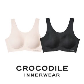 [크로커다일] 감탄브라 소프트핏 쉘론 U넥 패드일체형 브라2종 라이트베이지 블랙 CDWBR5M0204