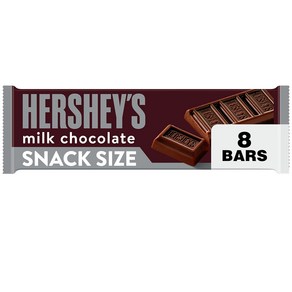 HERSHEY'S Milk Chocolate Snack Size Candy Bas 0.45 oz (8 HERSHEY'S 밀크 초콜릿 스낵 사이즈 캔디 바 0.45온스(8개, 12g, 1개