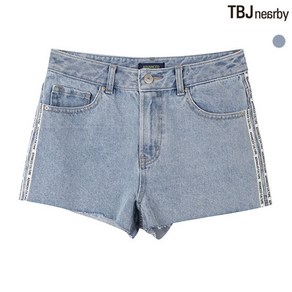 TBJ 여성 AD 3부 L톤 테이핑 데님 쇼츠 (T192DP641P)