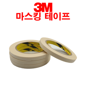 3M 마스킹테이프 종이테이프 페인트 실리콘 (10mm 15mm 24mm 48mm), 10mm, 1개