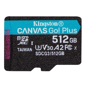 KINGSTON CANVAS GO! Plus 512GB U3 A2 V30 Micro Card SDXC Class 10 메모리 카드 플래시 Microsd TF Mini 카드 512G