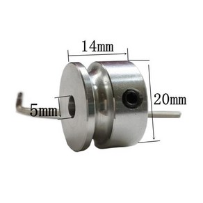 알루미늄 합금 단일 그루브 풀리 소형 모터 드 휠 R2 폭 4mm, 1개, 05 OD30x8mm