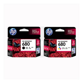 HP HP정품잉크 No.680 F6V27AA+F6V26AA 세트, 검정+칼라, 1개