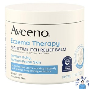 Aveeno 아비노 보습크림 이그지마테라피 이그지머 에그지마 크림밤 건조피부 저자극 나이트 크림, 311g, 1개, 1개