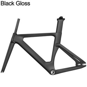 자전거프레임 트랙 풀 카본 탄소 고정 기어 레이싱 700C, 13) No Logo Black Gloss - 49cm, 1개