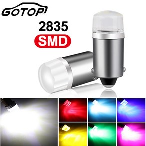 조명 2개 DC T4W 차량 번호판 자동차 전구 BA9S 2835 SMD 12910 12913 LED 12929 12V T2W H5W T3W 표시기, Cystal Pink