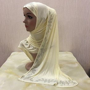 비니 Domiya 원피스 이슬람 여성 스카프 Hijab Headscaf 헤드 랩 롱 테일 Amia 라인 석 Tuban Aab Bandanas Paye Hat