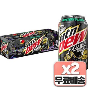 Mountain Dew 부듀 제로슈가 소다 Voo Dew Zeo Suga Soda, 24개, 355ml