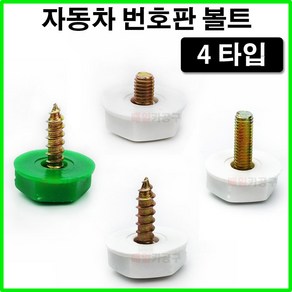 국산 자동차 번호판 볼트 봉인나사 너트 피스 차량용 기본형