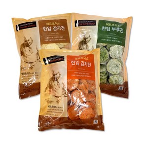 쉐프초이스 한입전 1kg 김치 부추 감자, 1개