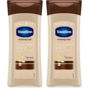 [영국발송] 바세린 인텐시브 케어 바디 오일 코코아 래디언트 200ML 2개 Vaseline Intensive Cae Body Oil Cocoa Radiant 200ml