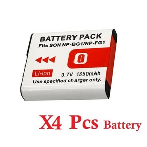 소니 호환 NP-bg1 배터리 FG1 DSC W120 HX30, 04 4Pcs Battey, 4개