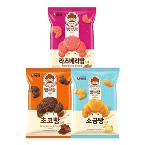 농심 빵부장 55g 소금빵 2봉 + 초코빵 2봉 + 라즈베리빵 2봉, 1개