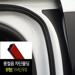 차량용 풍절음 차단 몰딩 B형(소) 1M단위