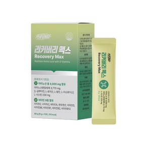 리커버리 맥스 BCAA 아미노산 레몬맛 80g 10포 1박스 에너지 헬스 부스터 판토텐산, 10정