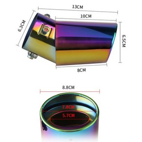 자동차머플러 외부 부품 배기 팁 스테인레스 스틸 블랙 스트레이트 벤트 테일 파이프