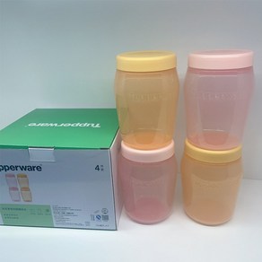 타파웨어 다담자 피클통 견과류 반찬 소스 보관통 550ml 4P 세트, 4컬러 한세트, 4개