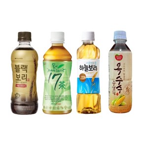 [한번에먹자쇼핑몰] 325~350ml 차 음료 4종 혼합세트 각 5개씩 / 하이트진로 블랙보리+몸이 가벼워지는 시간 17차+웅진 하늘보리+동원 옥수수수염차 / 총 20개