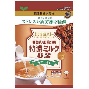 UHA 일본 토쿠노 밀크 카페 오 라테 캔디 사탕 8.2 93g 6팩, 6개