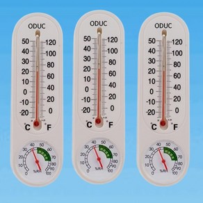 필품사 벽걸이 온습도계 실내 실외 온도계 아날로그 습도계, 3개, 화이트계열