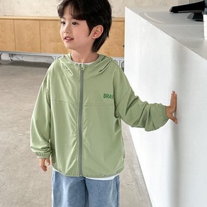 UPPERCUT 남녀공용 자외선차단 아동 메쉬 후드 집업 바람막이 키즈 초등학생 주니어 자켓