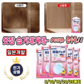 [일본개발] 5/10/15/20/25봉지 옷장용 제습제 대용량 다용도 옷걸이형 습기제거제 염화칼슘 서랍장 제습제 방습제, 15개, 500ml