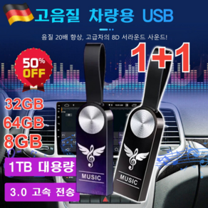 1+1 차량용 고음질 USB usb 노래칩 차량용 USB 차량 탑재 고품질 무손상 음악 8GB/32GB /64GB, 64GB = 5000곡, 1+1(비드 체인 + 어댑터 + PP 가방*2), 1개