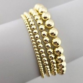 비즈톡 [J2-501-02]원석라운드 2/3/4/6mm 헤머타이트 금도금 골드 반줄