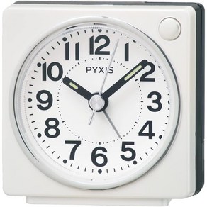 SEIKO 세이코 NR449W [PYXIS(픽시스) 알람시계 자명종 무음초침 전자음 라이트 기능 화이트컬러]