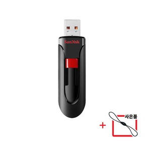 샌디스크 크루저 글라이드 CZ60 USB 2.0 메모리 + USB 고리, 32GB, 1개