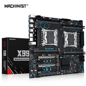 MACHINIST 듀얼 CPU X99 MD8 메인보드 LGA 2011-3 브라켓 Xeon 2690 2696 2683 V3 V4 프로세서 DDR4 메모리 NVME M.2 E-ATX, [01] 메인보드