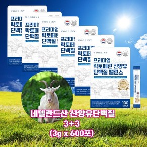 네델란드 산양유 초유 고단백질 프로틴 분말 순수 대용량 스틱, 6박스, 300g