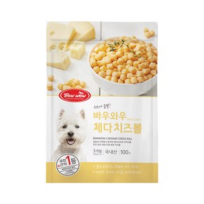 바우와우 강아지간식 치즈볼 - 100g, 3개, 치즈