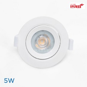 금호전기 번개표 3인치 LED 매입등 5W 현장 AS 1년, 주광색, 1개